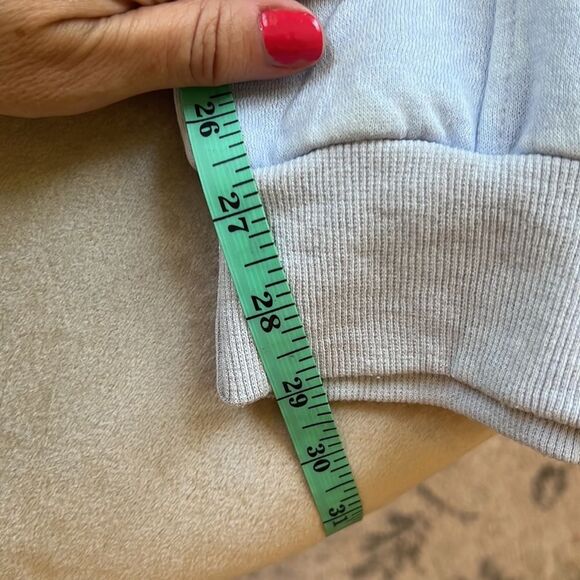 NWT SZ L/XL Lt Blue Mineral Washed Jogger Pants - Picture 9 of 9